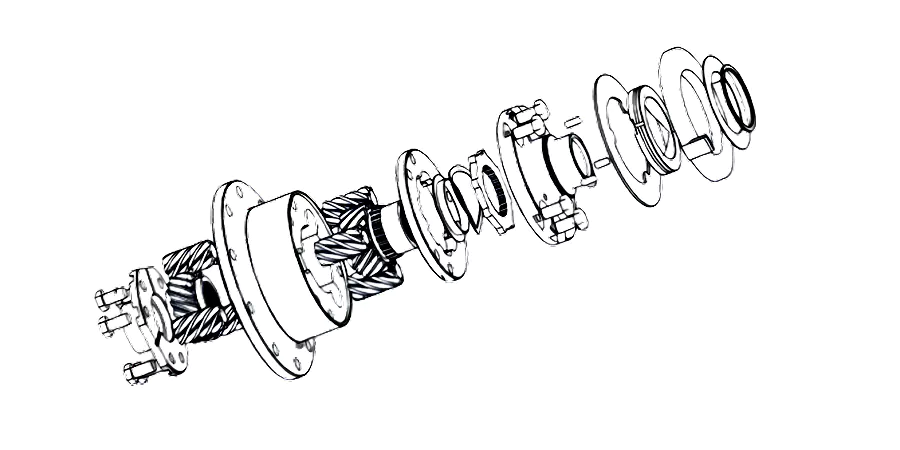 Torsen electric differential locker structure